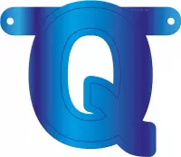 Banner letter q blauw