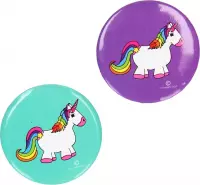 Button Eenhoorn 4,5 Cm | Paars | Set van 2 Unicorn Buttons