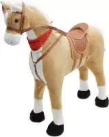 Pink Papaya Pluchen XXL 100 cm Paard - Sternchen - Bijna Levensgroot Speelgoed Paard om op te Rijden - Staand Paard XXL - Speelgoed Paard tot 100 kg Belastbaar - Paard voor Kindere