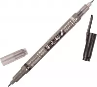 SET van 2 Tombow Fudenosuke Twin brushpen (zwart/grijs) soft tip