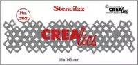 Crealies Stencil - no.202 - Wonky vierkanten