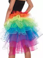 KIMU Regenboog Tutu Tule Staart Rok Petticoat Rokje - One Size XS S M L XL - Eenhoorn Achterkant Rainbow Sleep Pride