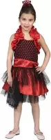 Funny Fashion - Spaans & Mexicaans Kostuum - Valencia Chica Carmen - Meisje - rood - Maat 116 - Carnavalskleding - Verkleedkleding
