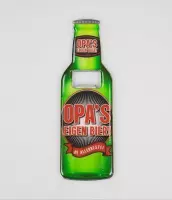 Bieropener - Magnetisch - Opa's eigen Bier - In cadeauverpakking met gekleurd lint