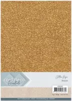 Card Deco Essentials Glitter Paper Bronze