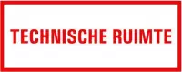 Technische ruimte tekststicker 200 x 72 mm