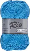 Lammy yarns Rio katoen garen - helder hemels blauw (515) - naald 3 a 3,5mm - 10 bollen