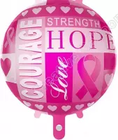 Folie ballon  love-hope-strength-courage