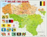 België puzzel landkaart - 47 puzzel stukjes - speelgoed - jongens & meisjes & volwassenen - belgique