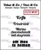 Crealies Clearstamp Tekst & Zo om mee te nemen (NL) CLTZM07
