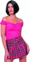 Wilbers - Jaren 80 & 90 Kostuum - Veelzijdige Top Uni Roze Vrouw - roze - Maat 46 - Carnavalskleding - Verkleedkleding
