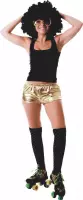 PARTYPRO - Glimmend goudkleurig disco broekje voor dames - Volwassenen kostuums
