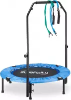 Relaxdays trampoline met beugel - mini fitness trampoline - fitness-trampoline - expander