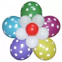Ballonnen bloem zelf maken, Polka Dots