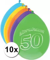 Abraham thema party ballonnen 50 jaar 10 stuks - Feestartikelen en versieringen