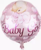 Baby Ballon-BabyGirl-Bear-Pink-18-Inch -2 stuks