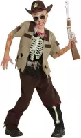 Widmann - Zombie Kostuum - Zombie Sheriff Navajo - Jongen - bruin - Maat 128 - Carnavalskleding - Verkleedkleding