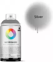 MTN Zilveren waterbasis spuitverf - 300ml lage druk en matte afwerking