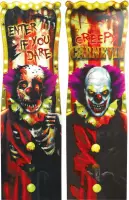 Muurversiering enge clowns Halloween  - Feestdecoratievoorwerp - One size