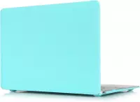 Macbook Air (2018) 13,3 inch Premium bescherming matte hard case cover laptop hoes hardshell + dust plugs |Lichtblauw / Light Blue|TrendParts