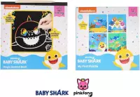 Baby Shark - Set - Puzzel - Vier in een Puzzel - Kras kleurboek - Magic Scratch - Sharky - Vanaf 3 jaar - Set van 2