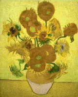 MyHobby Borduurpakket –  Zonnebloemen van Van Gogh 40×50 cm - Aida stof 5,5 kruisjes/cm (14 count)