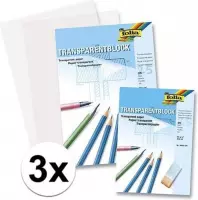 75 vellen A3 overtrekpapier / transparant tekenpapier - 80 grams