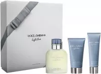 Dolce & Gabbana Light Blue pour Homme Giftset - 125 ml eau de toilette spray + 50 ml showergel + 75 ml aftershave balm - cadeauset voor heren
