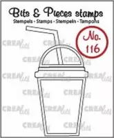 Crealies Clearstamp Bits & Pieces no. 116 smoothie CLBP116 / 30x53mm