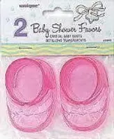 Decoratie baby schoentjes roze