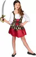 LUCIDA - Goudkleurige schedels piraten kostuum voor meisjes - L 128/140 (10-12 jaar)