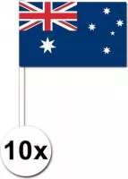 10 zwaaivlaggetjes Australie 12 x 24 cm