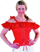 Carmen blouse - Tiroolse blouse - rood - mt  XL