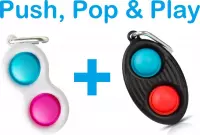 Fidget Toys Simple Dimple Pakket - Duo Pack - Blauw Rood - Blauw Roze