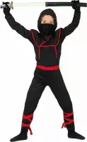 Fiestas Guirca Verkleedkostuum Ninja Polyester Zwart Mt 128/134