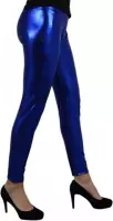 Legging Metallic BLAUW Maat S / M  maat 36 - 38