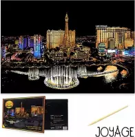 Scratch Art Volwassenen - 41 x 28 cm - Las Vegas - Kras tekeningen volwassenen pakket - Scratch painting - Kraskaarten - Krasfolie voor volwassenen - Krastekening - Knutselen voor