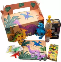 Verjaardag cadeau - 1 Dino set - Uitdeelcadeautje - uitdeelcadeautjes voor kinderen - Speelgoed - Dino doosje gevuld - Fidget - Dino - Dinosaurussen - Verjaardag pakket kind - Dino