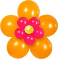 Balloon set Flower Orange/pink