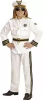 Widmann - Kapitein & Matroos & Zeeman Kostuum - Marine West Point Kapitein - Jongen - wit / beige - Maat 116 - Carnavalskleding - Verkleedkleding