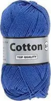 Lammy yarns Cotton eight 8/4 dun katoen garen - helder blauw (039) - naald 2,5 a 3mm - 1 bol van 50 gram - heerlijk voor een zomers project