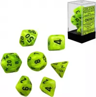 Vortex Bright Green/Black Polyhedral 7-Die Set