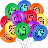 Among Us Ballonnen - 12 Stuks - 25 cm - Ballonnen Verjaardag - Helium Ballonnen - Latex Ballonnen - Games
