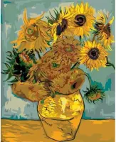 Painting Expert® Schilderen op nummer Volwassenen - Schilderen op nummer Kinderen - Zonnebloemen van Gogh - 40x50cm - Exclusief Lijst (24 kleurtjes)