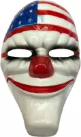 Partychimp Gezichtsmasker Masker Voor Bij Carnavalskleding Heren Carnavalskleding Dames Carnaval Accessoires Carnaval - PVC - Wit/Rood/Blauw