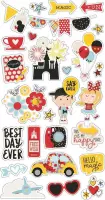 Simple Stories: Say Cheese 4 Chipboard Stickers 6"X12" (SAY10536)