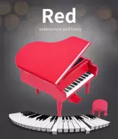 Mini Vleugel Piano Muziekdoosje Helder Rood