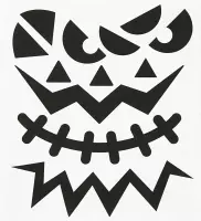 Stickers, Halloween - grote gezichten, 15x16,5 cm, 1 vel