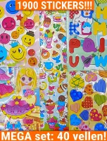 Stickers Voor Kinderen 40 Vellen Meisjes | Mega set oa Hartjes Smilies KMST016