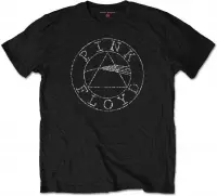 Pink Floyd Heren Tshirt -S- Circle Logo Zwart